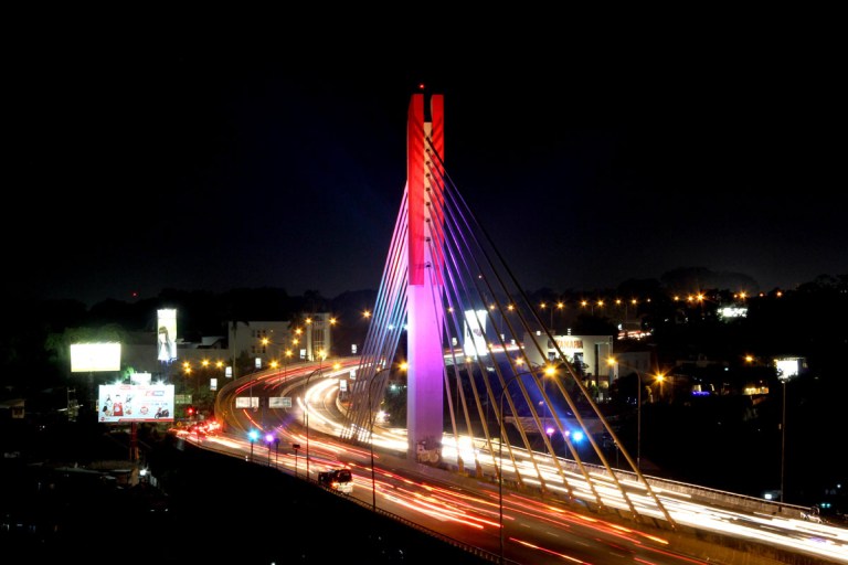 Pasupati Bridge decorative lighting, Bandung. 2013. As a technical & design leader.
