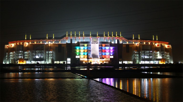 Stadion Bung Tomo Surabaya facade lighting. 2009. As technical support