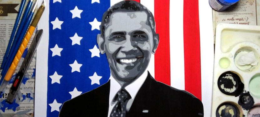 Paper Cutting Cupo-Obama